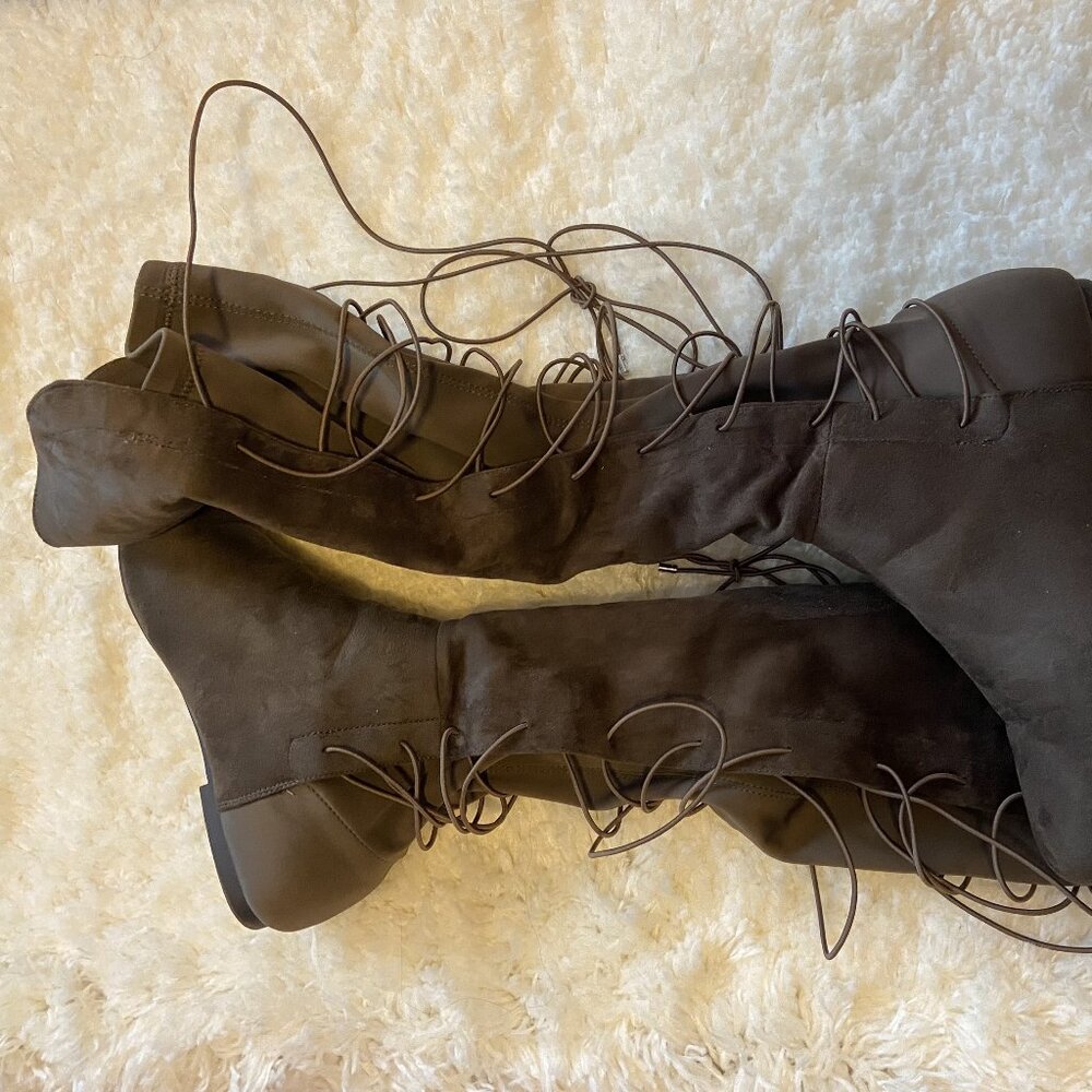 Valania Flat Boot Dark Taupe